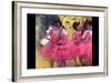 Dancers in Pink Between the Scenes-Edgar Degas-Framed Art Print