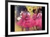 Dancers in Pink Between the Scenes-Edgar Degas-Framed Art Print