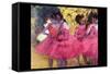 Dancers in Pink Between the Scenes-Edgar Degas-Framed Stretched Canvas