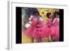 Dancers in Pink Between the Scenes-Edgar Degas-Framed Art Print