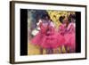 Dancers in Pink Between the Scenes-Edgar Degas-Framed Art Print