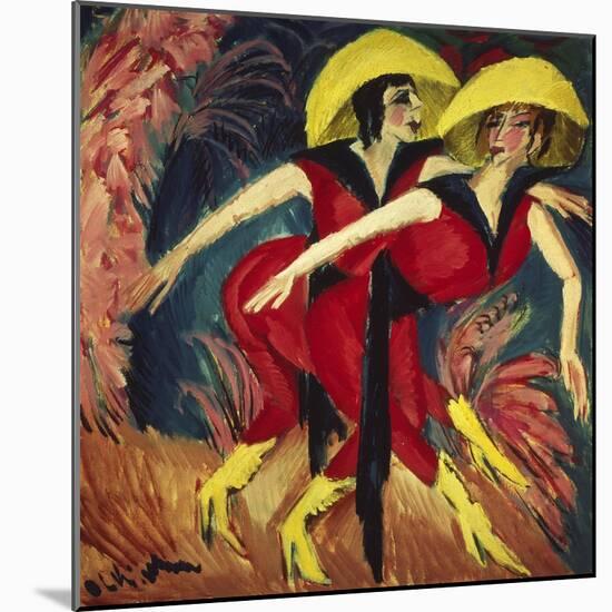 Dancers in Red, 1914-Ernst Ludwig Kirchner-Mounted Giclee Print