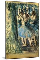 Dancers in the Scene; Danseuses En Scene, C. 1898-Edgar Degas-Mounted Giclee Print