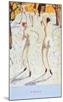 Dancers in the Snow-Alfons Walde-Mounted Art Print