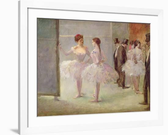 Dancers in the Wings at the Opera, C.1900-Jean Louis Forain-Framed Giclee Print