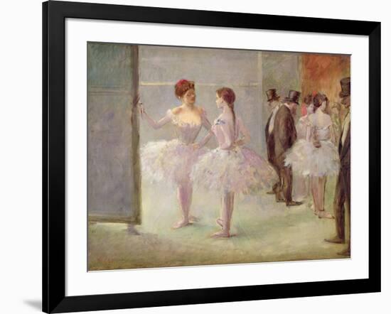 Dancers in the Wings at the Opera, C.1900-Jean Louis Forain-Framed Giclee Print