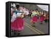 Dancers in Traditional Clothing at Carnival, Guaranda, Bolivar Province, Ecuador, South America-Robert Francis-Framed Stretched Canvas