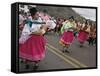 Dancers in Traditional Clothing at Carnival, Guaranda, Bolivar Province, Ecuador, South America-Robert Francis-Framed Stretched Canvas