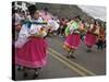 Dancers in Traditional Clothing at Carnival, Guaranda, Bolivar Province, Ecuador, South America-Robert Francis-Stretched Canvas