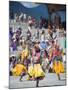 Dancers in Traditional Costume, Autumn Tsechu (Festival) at Trashi Chhoe Dzong, Bhutan, Asia-Christian Kober-Mounted Photographic Print