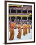 Dancers in Traditional Costume, Autumn Tsechu (Festival) at Trashi Chhoe Dzong, Bhutan, Asia-Christian Kober-Framed Photographic Print