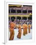 Dancers in Traditional Costume, Autumn Tsechu (Festival) at Trashi Chhoe Dzong, Bhutan, Asia-Christian Kober-Framed Photographic Print