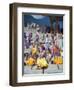 Dancers in Traditional Costume, Autumn Tsechu (Festival) at Trashi Chhoe Dzong, Bhutan, Asia-Christian Kober-Framed Photographic Print