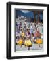 Dancers in Traditional Costume, Autumn Tsechu (Festival) at Trashi Chhoe Dzong, Bhutan, Asia-Christian Kober-Framed Photographic Print