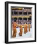 Dancers in Traditional Costume, Autumn Tsechu (Festival) at Trashi Chhoe Dzong, Bhutan, Asia-Christian Kober-Framed Photographic Print