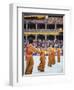 Dancers in Traditional Costume, Autumn Tsechu (Festival) at Trashi Chhoe Dzong, Bhutan, Asia-Christian Kober-Framed Photographic Print