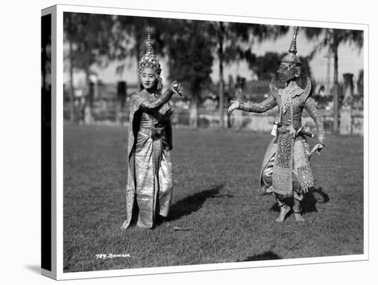 Dancers in Traditional Dress, Bangkok, Thailand, Early 20th Century-null-Stretched Canvas