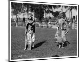 Dancers in Traditional Dress, Bangkok, Thailand, Early 20th Century-null-Mounted Giclee Print