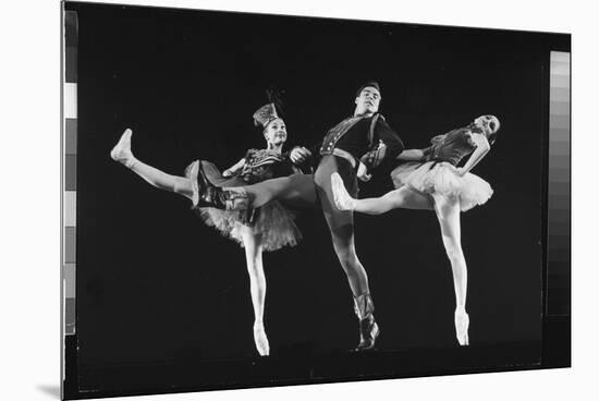 Dancers Jacques D'Amboise and Suki Schorr in NYC Ballet Production of "Stars and Stripes"-Gjon Mili-Mounted Premium Photographic Print