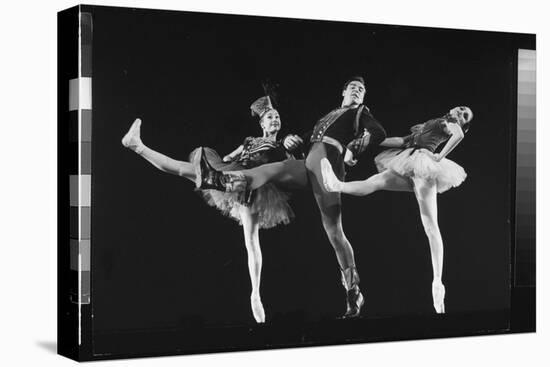 Dancers Jacques D'Amboise and Suki Schorr in NYC Ballet Production of "Stars and Stripes"-Gjon Mili-Stretched Canvas