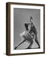 Dancers Kaye Popp and Stanley Catron Demonstrating the Lindy Hop-Gjon Mili-Framed Photographic Print