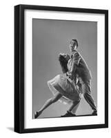 Dancers Kaye Popp and Stanley Catron Demonstrating the Lindy Hop-Gjon Mili-Framed Photographic Print