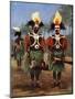 Dancers of the Fly River Region, Papua New Guinea, 1920-null-Mounted Giclee Print