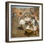 Dancers on the stage. Around 1889-1894. Oil on canvas.-Edgar Degas-Framed Giclee Print