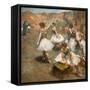 Dancers on the stage. Around 1889-1894. Oil on canvas.-Edgar Degas-Framed Stretched Canvas