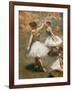 Dancers on the stage (detail). Around 1889-1894. Oil on canvas.-Edgar Degas-Framed Giclee Print