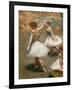 Dancers on the stage (detail). Around 1889-1894. Oil on canvas.-Edgar Degas-Framed Giclee Print