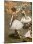 Dancers on the stage (detail). Around 1889-1894. Oil on canvas.-Edgar Degas-Mounted Giclee Print