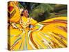 Dancers Performing in Costume, Costa Maya, Mexico-Bill Bachmann-Stretched Canvas