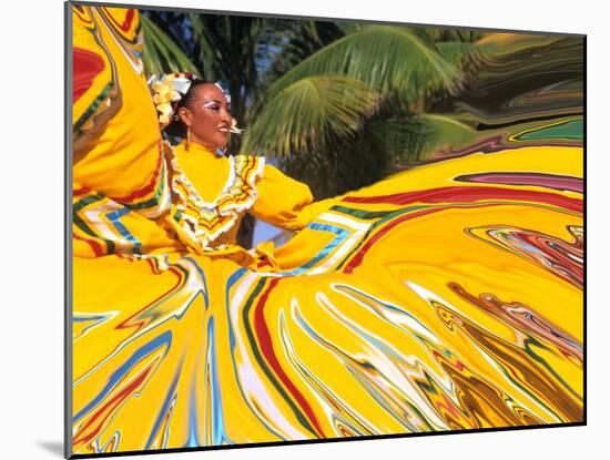 Dancers Performing in Costume, Costa Maya, Mexico-Bill Bachmann-Mounted Photographic Print