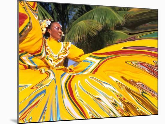 Dancers Performing in Costume, Costa Maya, Mexico-Bill Bachmann-Mounted Photographic Print