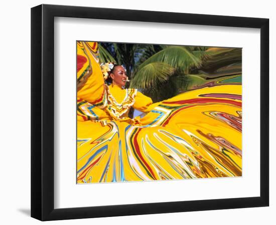 Dancers Performing in Costume, Costa Maya, Mexico-Bill Bachmann-Framed Photographic Print