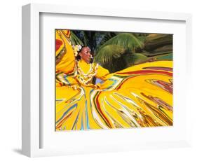 Dancers Performing in Costume, Costa Maya, Mexico-Bill Bachmann-Framed Photographic Print