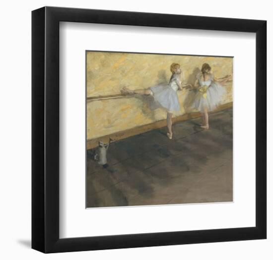 Dancers Practicing at the Barre, 1877-Edgar Degas-Framed Art Print