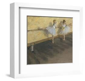 Dancers Practicing at the Barre, 1877-Edgar Degas-Framed Art Print