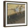 Dancers Practicing at the Barre-Edgar Degas-Framed Art Print