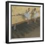 Dancers Practicing at the Barre-Edgar Degas-Framed Art Print