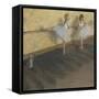 Dancers Practicing at the Barre-Edgar Degas-Framed Stretched Canvas