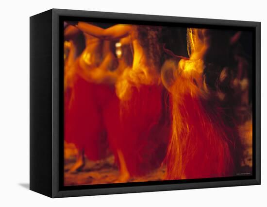 Dancers, Raratonga, Cook Islands-Peter Adams-Framed Stretched Canvas