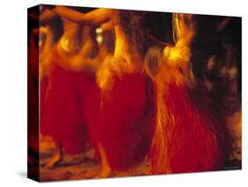 Dancers, Raratonga, Cook Islands-Peter Adams-Stretched Canvas