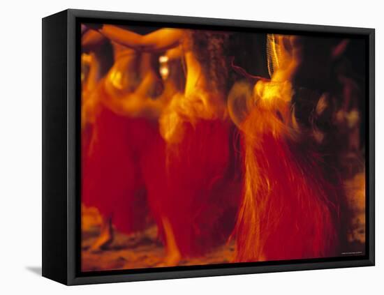 Dancers, Raratonga, Cook Islands-Peter Adams-Framed Stretched Canvas