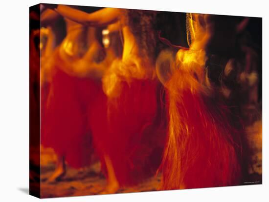 Dancers, Raratonga, Cook Islands-Peter Adams-Stretched Canvas