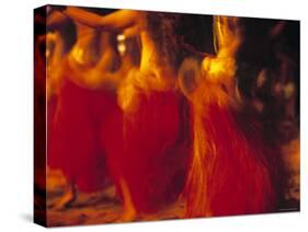 Dancers, Raratonga, Cook Islands-Peter Adams-Stretched Canvas