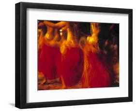 Dancers, Raratonga, Cook Islands-Peter Adams-Framed Photographic Print