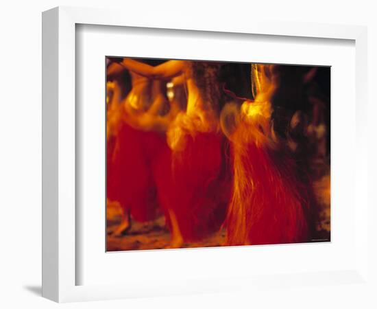 Dancers, Raratonga, Cook Islands-Peter Adams-Framed Photographic Print