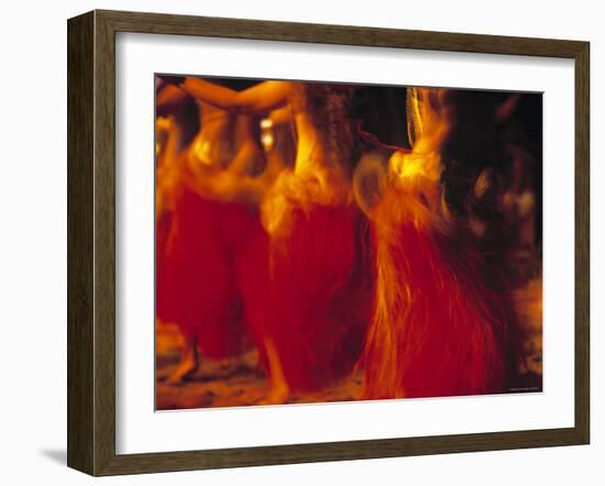 Dancers, Raratonga, Cook Islands-Peter Adams-Framed Photographic Print